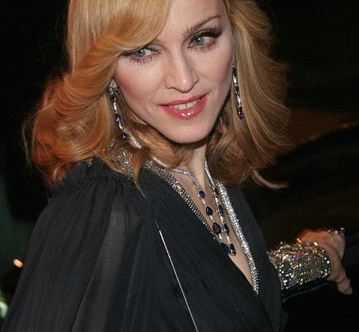 Madonna posing for a camera