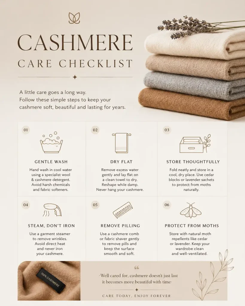 Cashmere Care Checklist